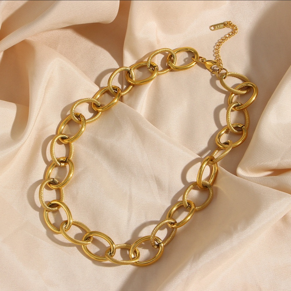 18K Gold Plated Necklace, Vintage Style Necklace, Bohemian Necklace - Picture 4 of 6